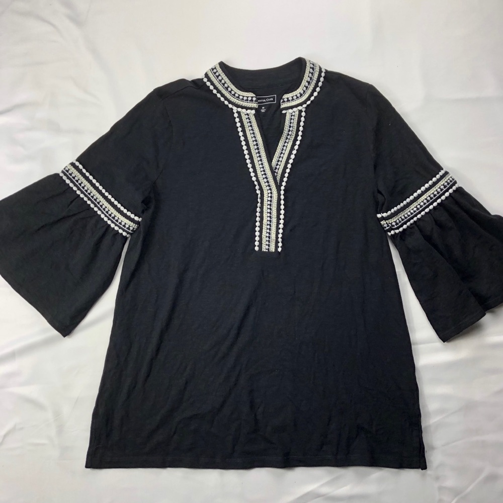 Charter Club Tunic with Embroidered Trim